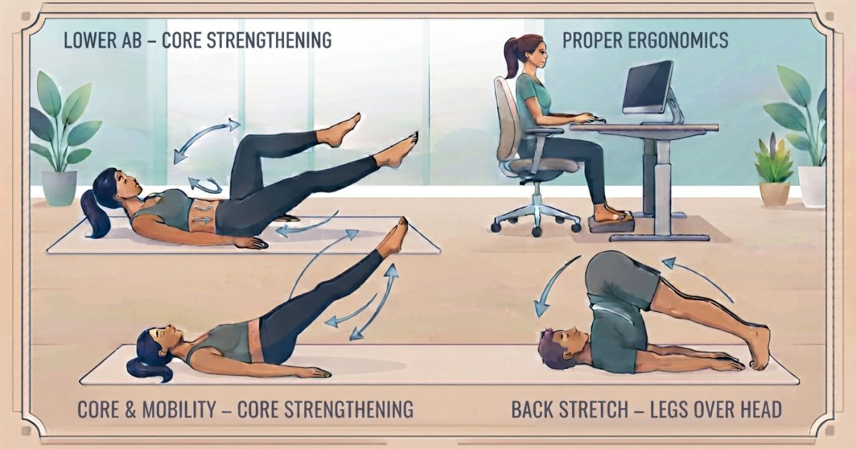 How to successfully deal with lower back pain from sitting at a computer